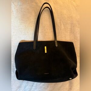 Celine Black Suede Tote Bag